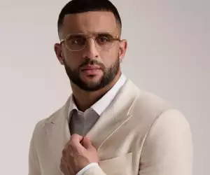 Model wearing Boss eyewear
