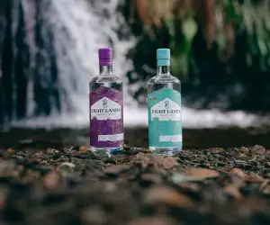 Eight Lands Organic Speyside Gin (£39.44) alongside a bottle of its Organic Speyside Vodka (£37.40)