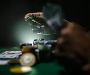Man gambling
