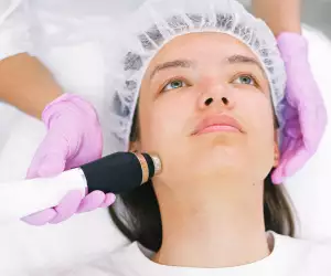 Lady undergoing treatment